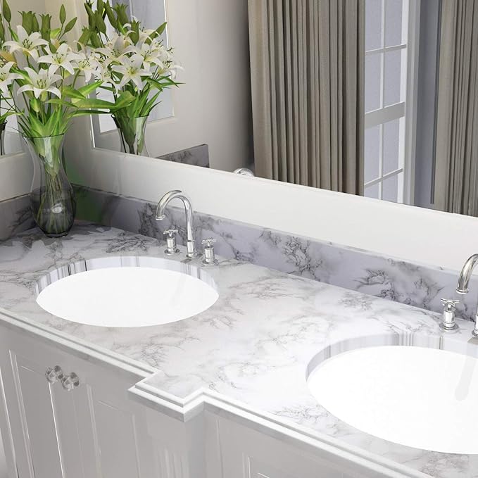 Art3d 17.3" x 120" Wall Panel Marble