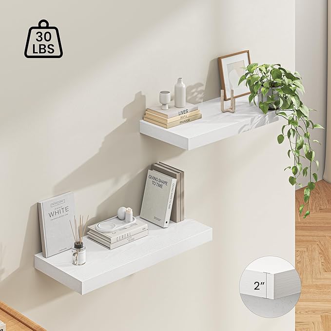 Dreamland 32" Floating Shelves for Wall, Wall-Mounted Shelves for Bedroom