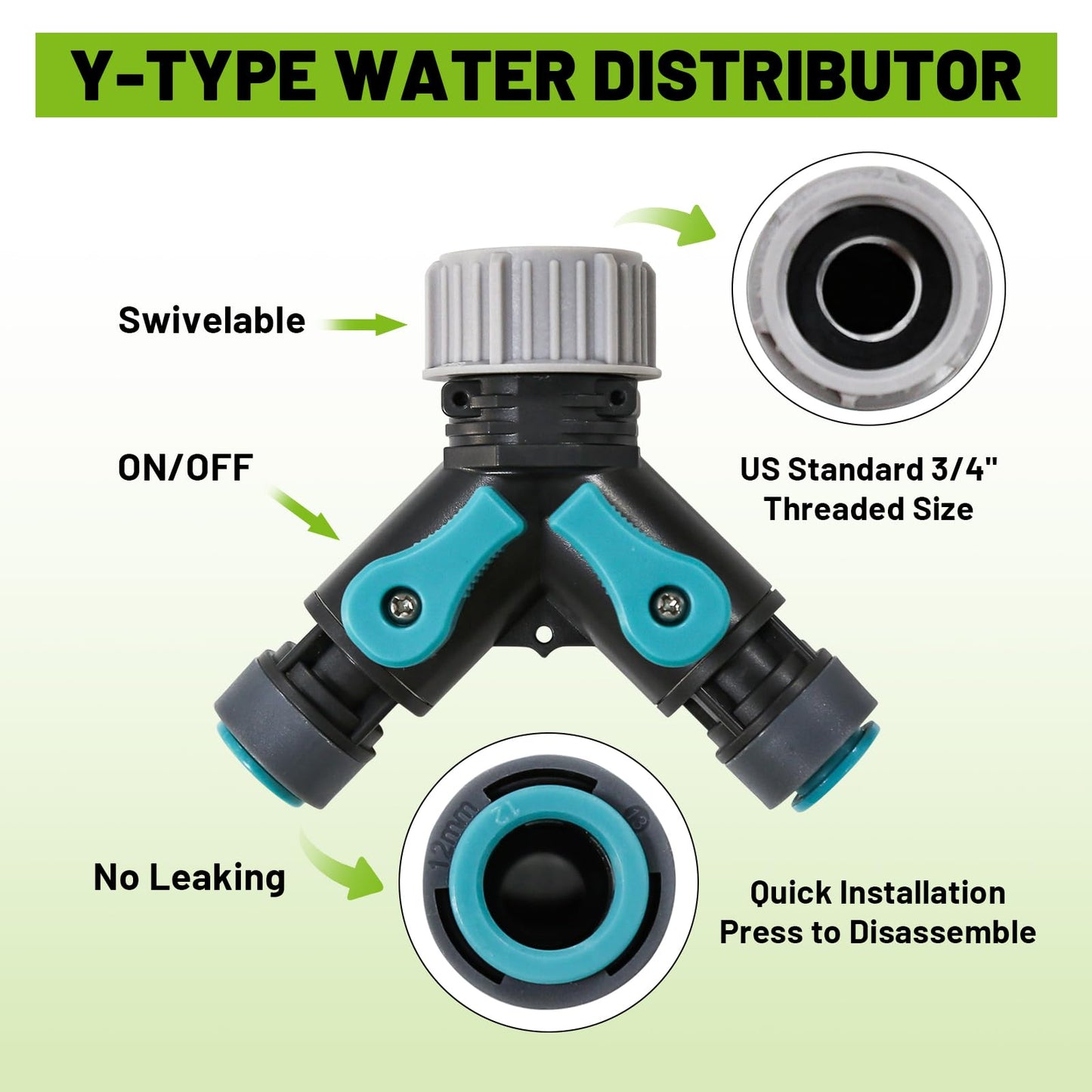 Kekangerly Drip Irrigation Kit - 100ft Automatic Watering System with 24 360° Sprinkler Nozzles, T-Connectors for Garden, Lawn, Greenhouse, Patio Plants & Hydroponics
