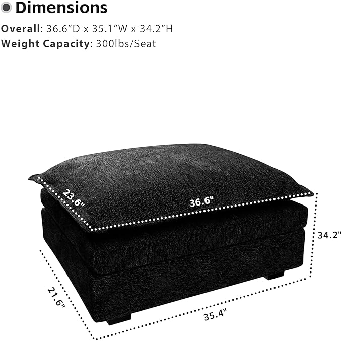 mestyl Modular Couch Single Seat, DIY U Shaped Couch & L Shaped Modular Sectiona