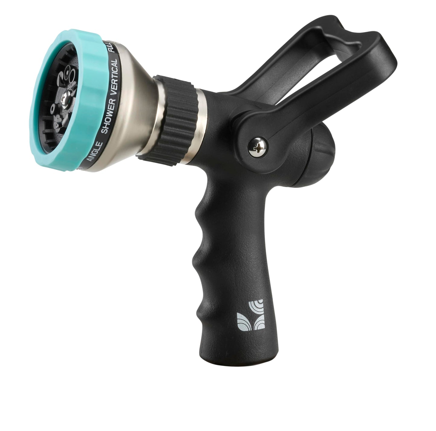 Heavy Duty Metal 10-Pattern Fireman’s Hose Nozzle 500003 with Lever Control and Comfort Grip, High Pressure Hose Sprayer, by New England Garden Tools for Watering Plants & Yards, Washing Pets & Cars