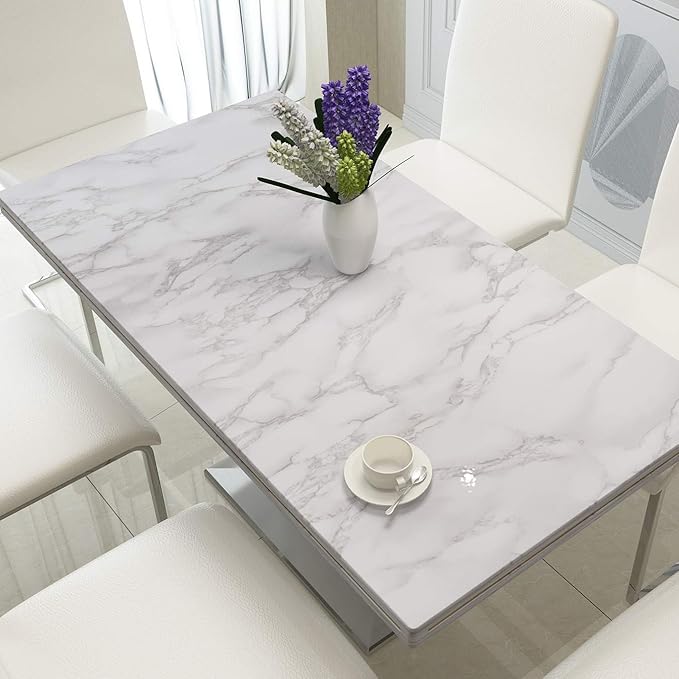 Art3d 120"x17.3" Self-Adhesive Wallpaper, Peel and Stick Grey Marble Paper