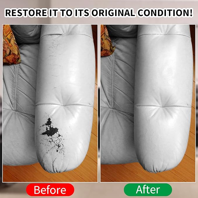 Leather Recoloring Balm, 8.5oz Leather Color Restorer, Leather Couch Scratch