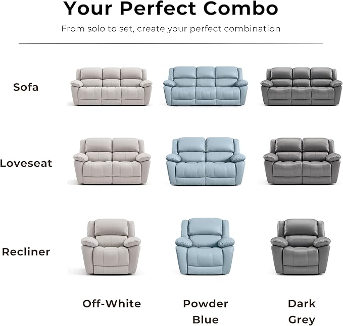 Furniture of America Sorin Modern Leather Recliner Sofa
