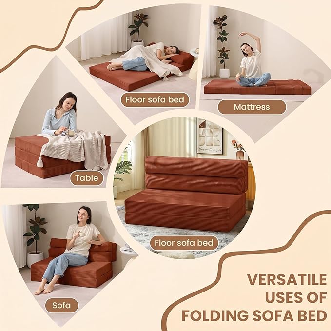 JUIKURY Folding Sofa Bed, Convertible Sleeper Chair