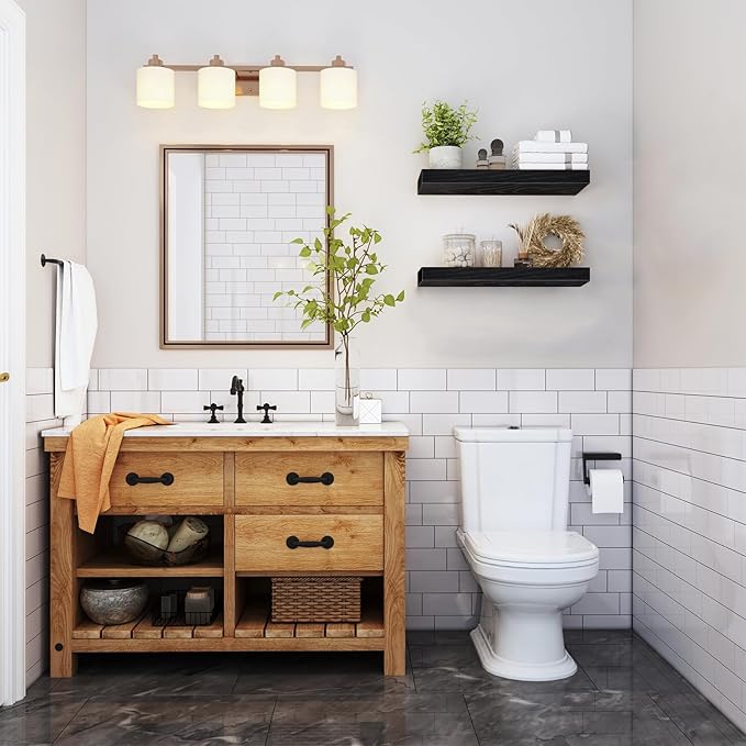 QEEIG Floating Shelves for Wall Bathroom Shelf Bedroom Kitchen Living Room