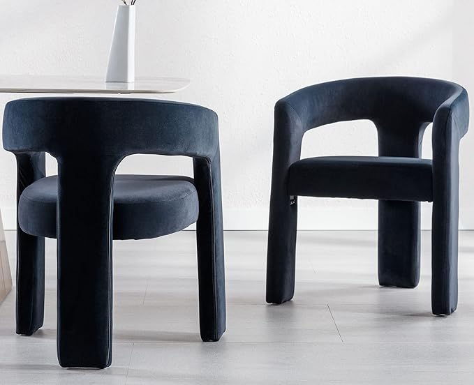 VESCASA Velvet Barrel Dining Chair