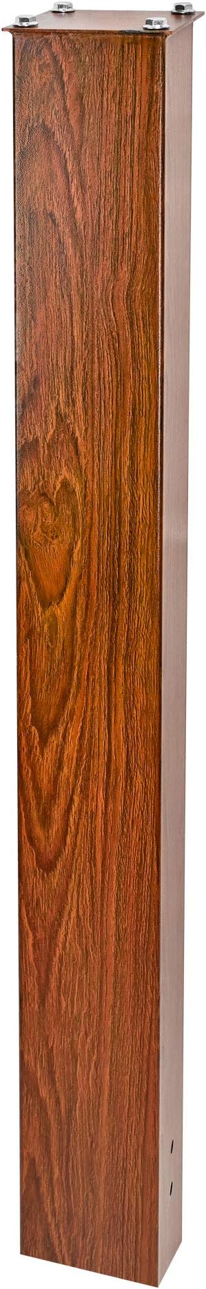 Mail Boss 7124 In- Ground Steel Mounting Mailbox Post, Wood Grain