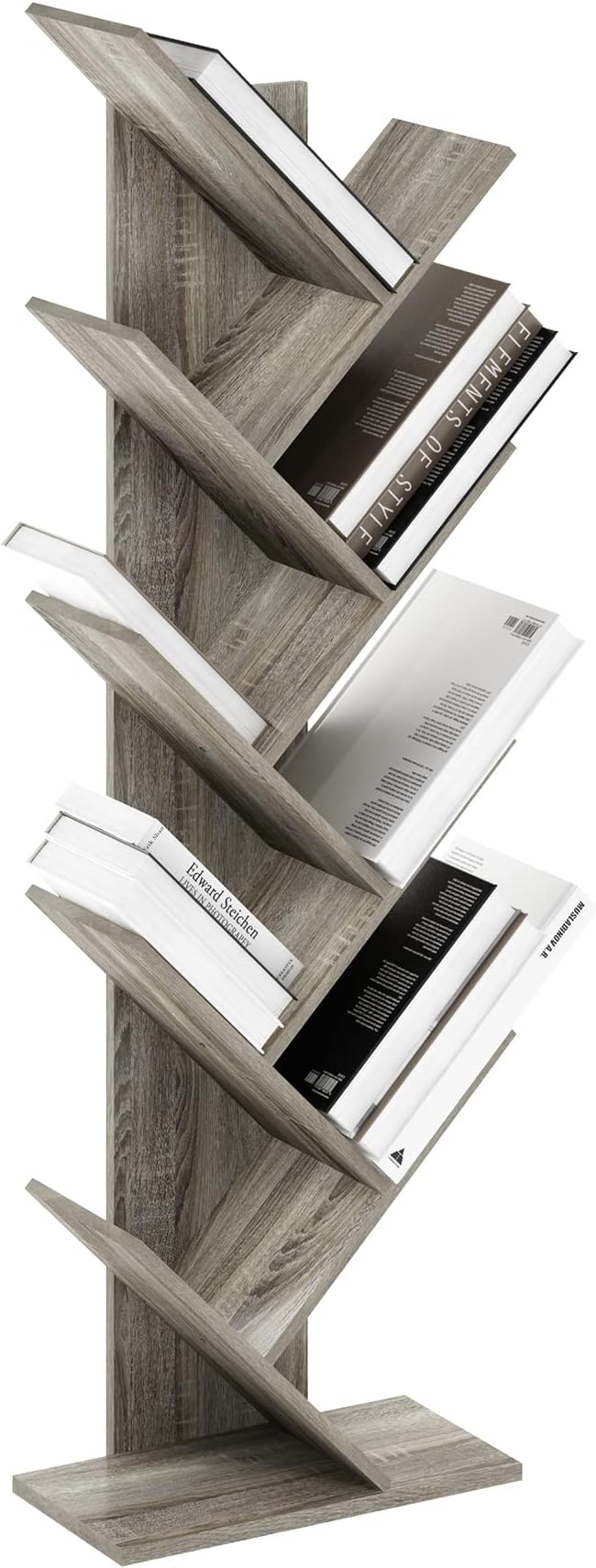 Furinno TREE Book Shelf, 9-Tier Bookshelf, Tree Bookcase