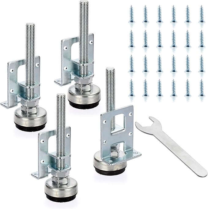 OwnMy 4 Packs Heavy Duty Adjustable Furniture Leveling Feets L Shaped Furniture
