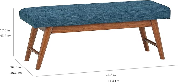 Amazon Basics Modern Haraden Upholstered Button-Tufted Bench