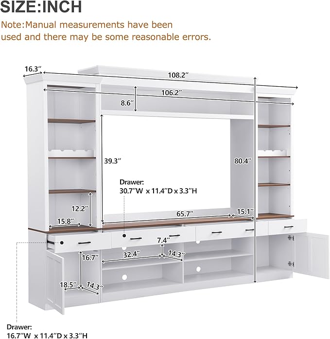 Merax Modern 4 Piece TV Stands