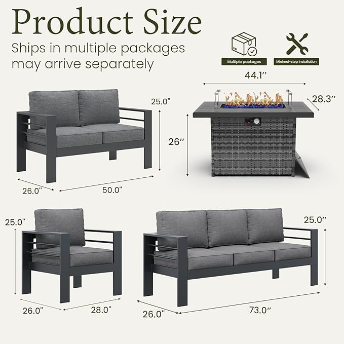 LayinSun Aluminum Furniture Set