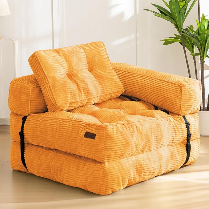 MAXYOYO Folding Sofa Bed, L-Shaped Convertible Sofa Bed Foldable Sleeper