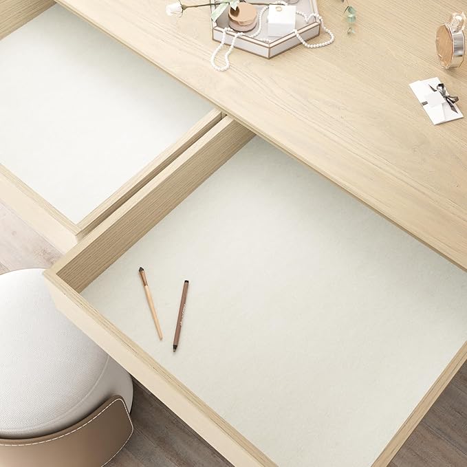 VEELIKE Self Adhesive Off-White Velvet Drawer Liner