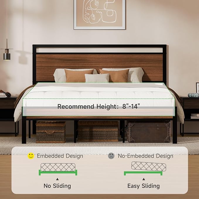 Z-hom King Metal Bed Frame