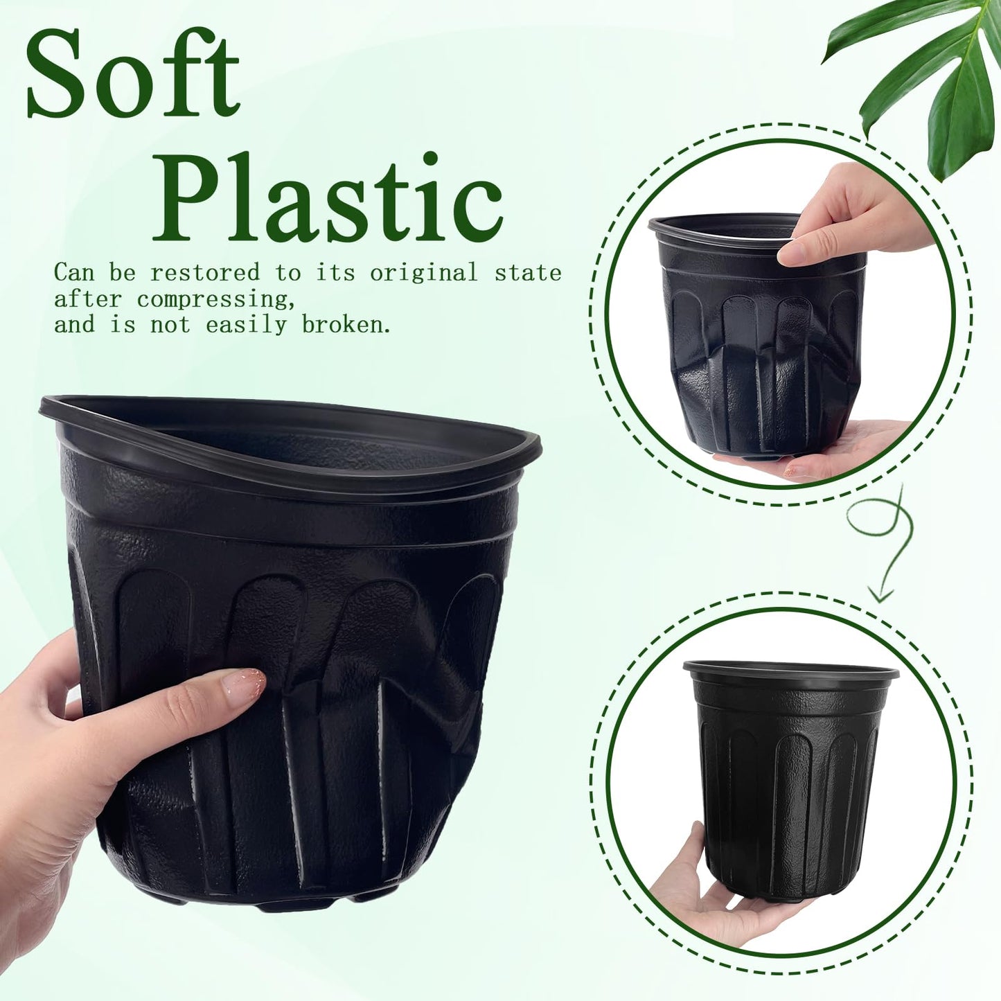 Qyyiguf 60 Pcs 1 Gallon Plant Nursery Pots,Plastic Pots with Drainage Holes,Garden Flower Container Seedling Pot with White Label for Planting,Cuttings,Transplanting,Home Garden(Black)
