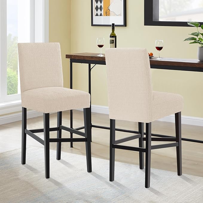 Turquoize 100% Waterproof Bar Stool Cover Stretch Washable Barstool Seat Covers