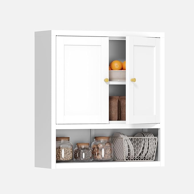 YAUWOH Metal Bathroom Storage Cabinet, Metal Storage Cabinet
