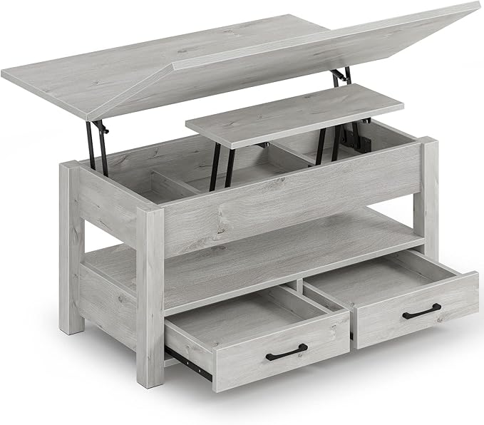 Rolanstar Coffee Table Lift Top, Converts to Dining Table