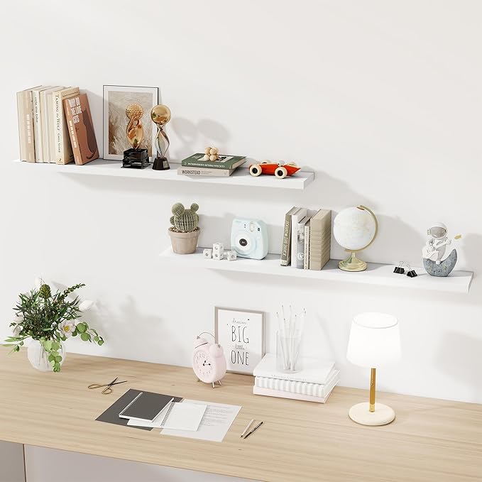 Fun Memories White Floating Shelves