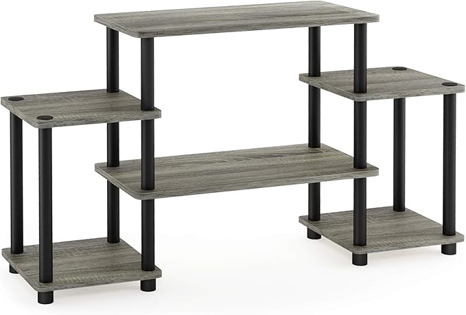 Furinno Turn-N-Tube No Tools Entertainment Center, Round Square Corner