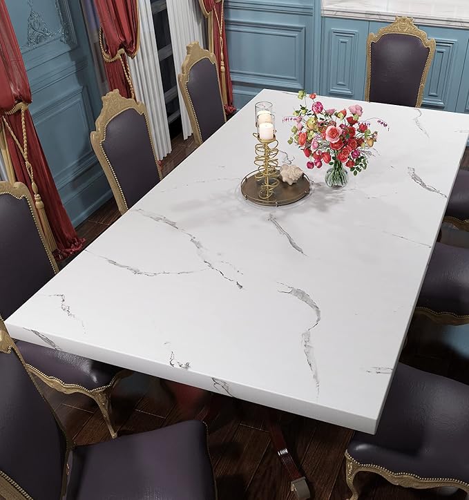 FunStick 36" x 200" White Marble Countertop Contact Paper Waterproof Marble