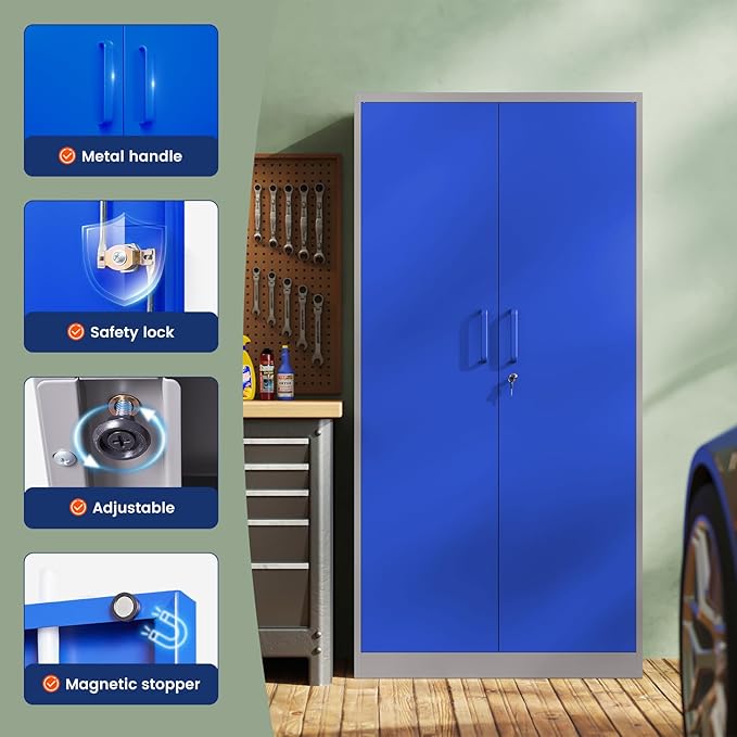 Yizosh Metal Garage Storage Cabinet