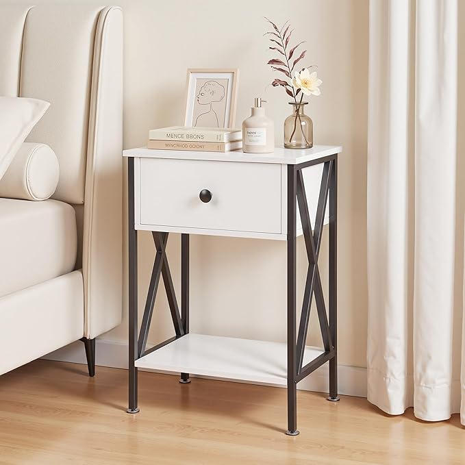 VECELO Nightstands Set of 2, Modern Bedside End Tables, Night Stands