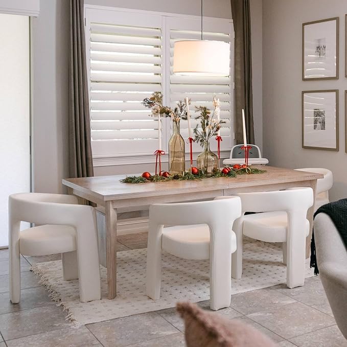 VESCASA Faux Leather Barrel Dining Chair