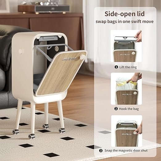 MRBIN Stainless Steel Motion Sensor Trash Can Bathroom