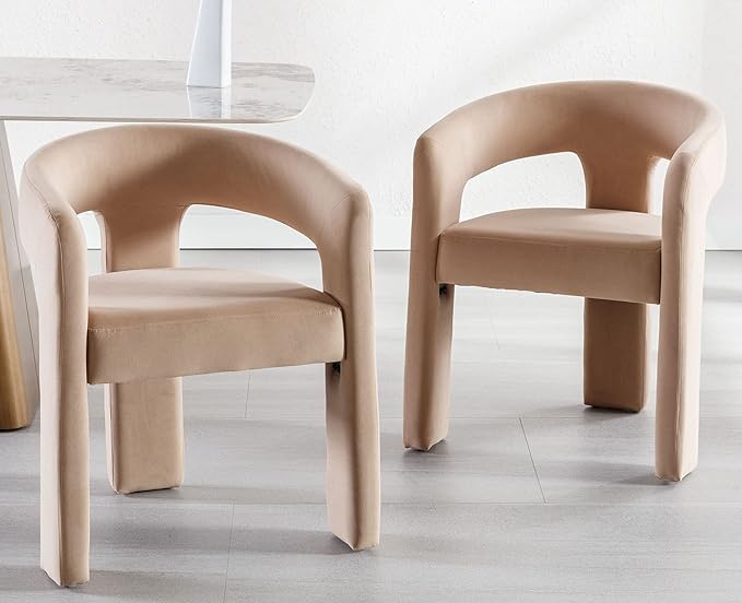 VESCASA Velvet Barrel Dining Chair