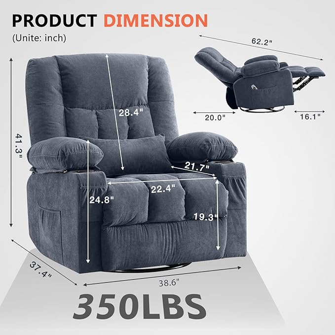 Swivel Rocker Recliner Chair