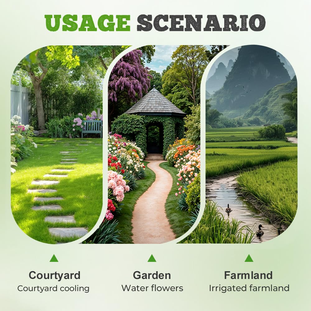 Upgrade Sprinklers for Yard, 2026 New Rotating Water Sprinkler for Lawn, Garden Sprinkler for Large Area Coverage, Lawn and Yard Sprinklers (Green)