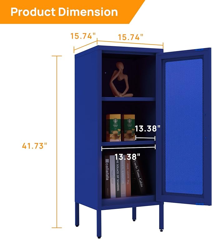 Slim Metal Storage Cabinet