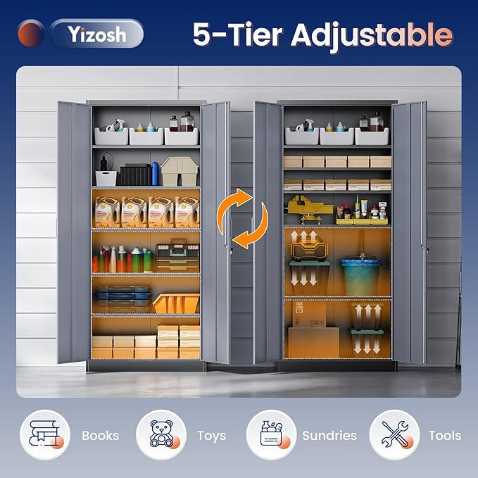 Yizosh Metal Garage Storage Cabinet