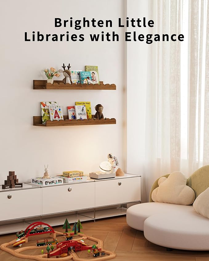 Shario Nursery Book Shelves, Floating Shelves
