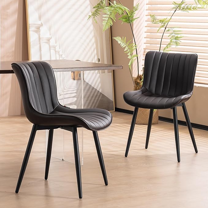 YOUNUOKE Dining Chairs Set of 2 Upholstered Mid Century Modern Kitchen Chair
