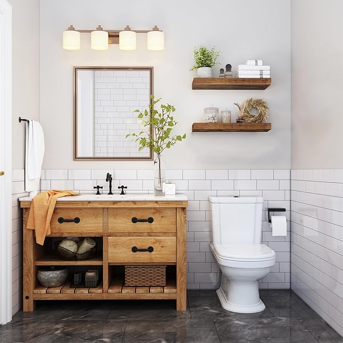 QEEIG Floating Shelves for Wall Bathroom Shelf Bedroom Kitchen Living Room