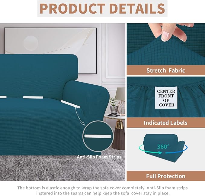 Easy-Going 100% Waterproof Loveseat Couch Cover, Dual Waterproof Sofa Cover