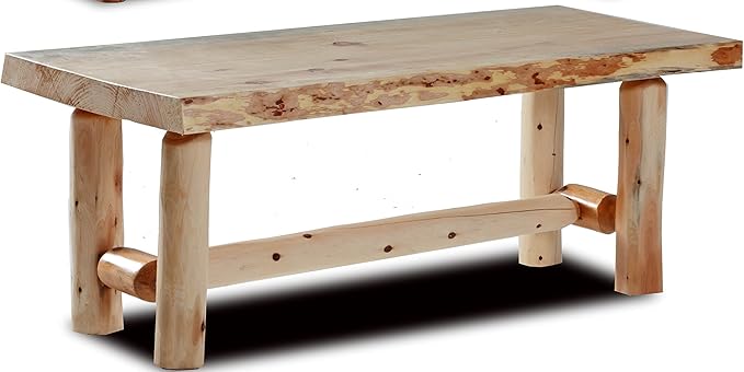 Live Edge Log Coffee Table — Rustic Furniture — Pine & Cedar Rustic Coffee Table