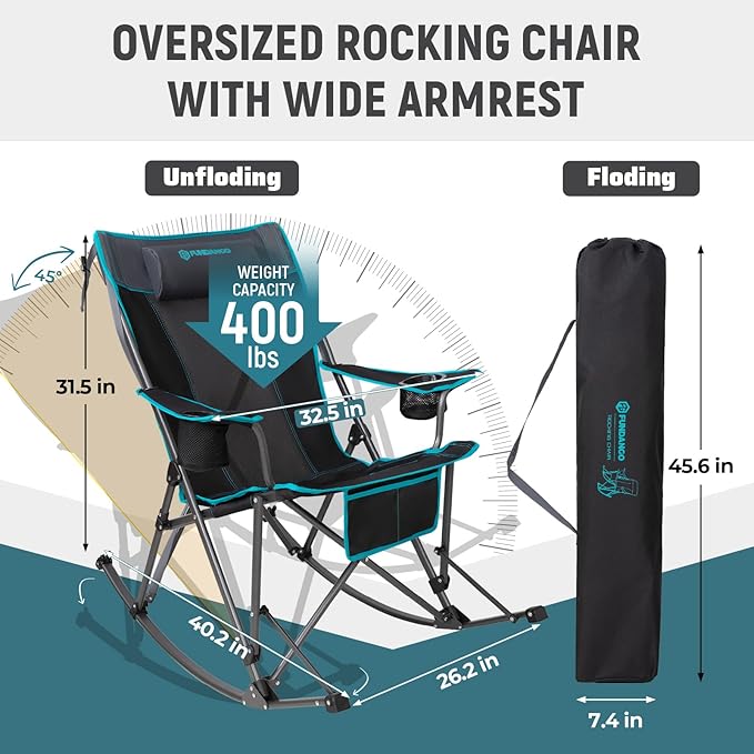 FUNDANGO Oversized Rocking Camping Chair