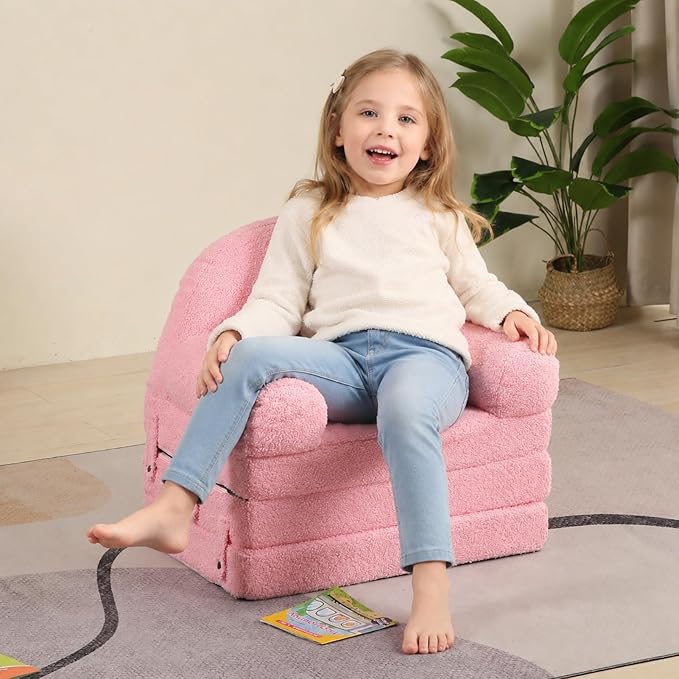 MOMCAYWEX Kids Sofa, Sherpa Couch