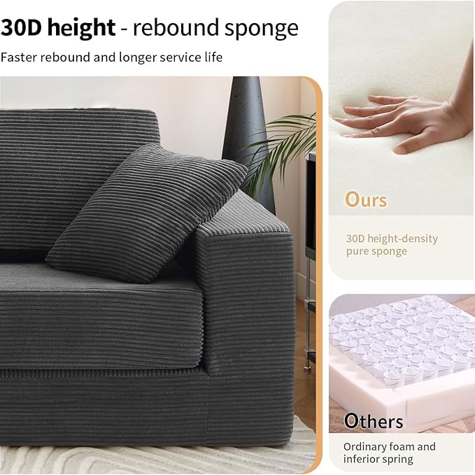 FILUXE Modular Sectional Sofa, Modern Modular Sofa Couch