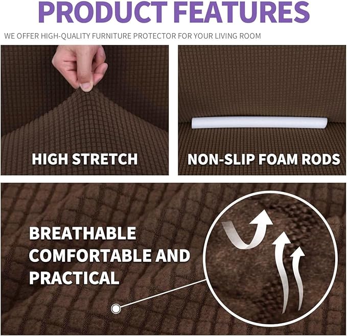 ZNSAYOTX Stretch Oversized Couch Cover Universal Sofa Covers