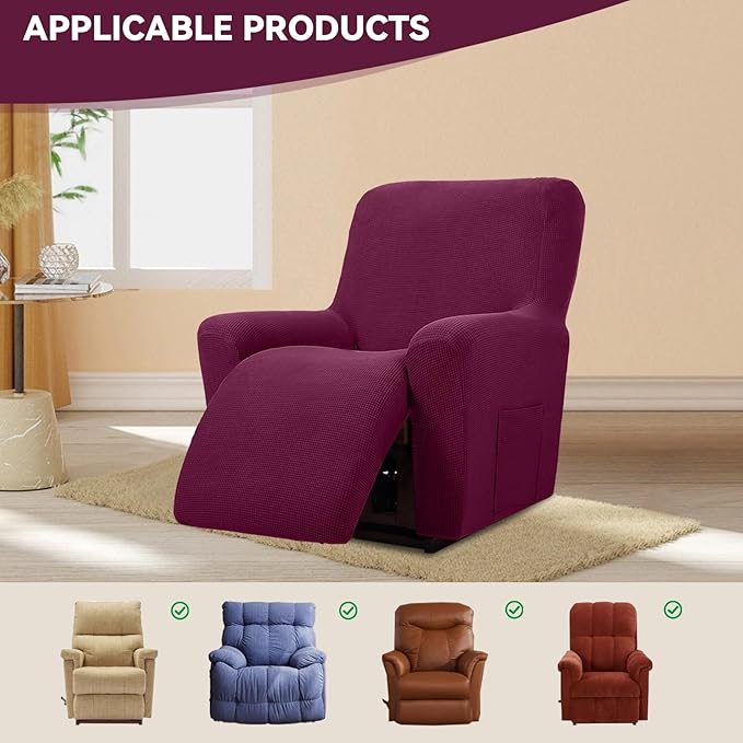 Cupuamon Recliner Chair Covers, Lazy Boy Recliner Covers Stretch Reclining