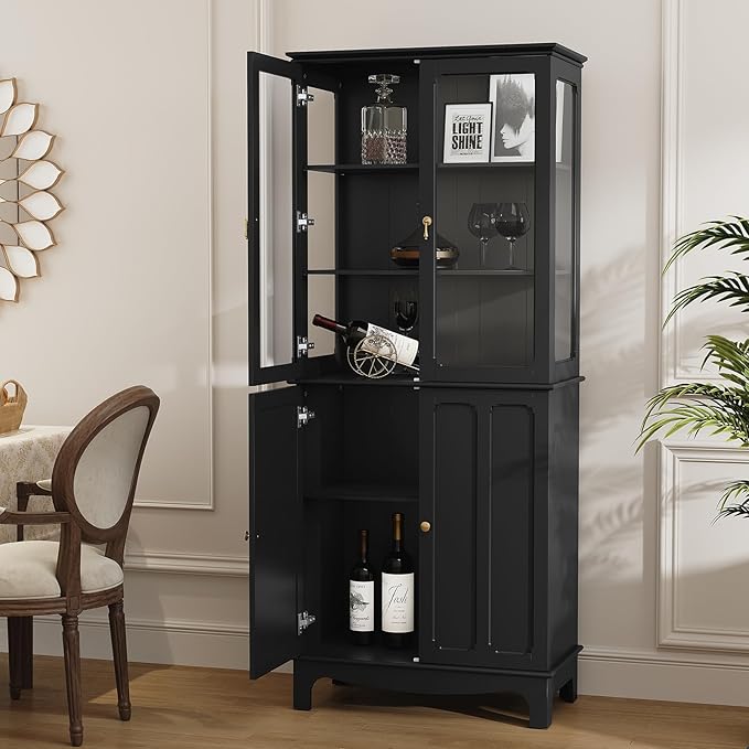 ARTPOWER 72" Freestanding Kitchen Pantry Storage Sideboard, Classical Tall
