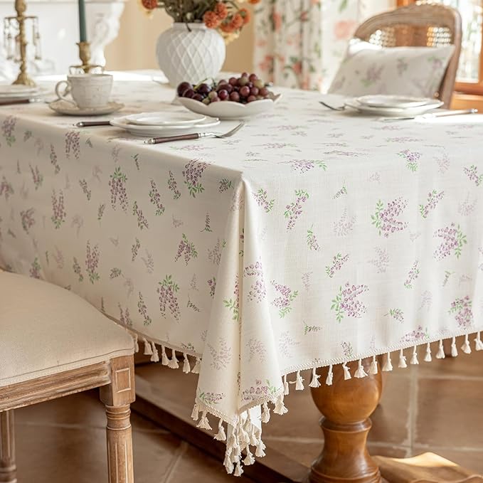 VClife Tablecloth Linen Texture Tablecloth
