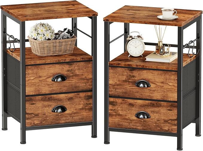 Furologee Night Stand Set of 2, Nightstand