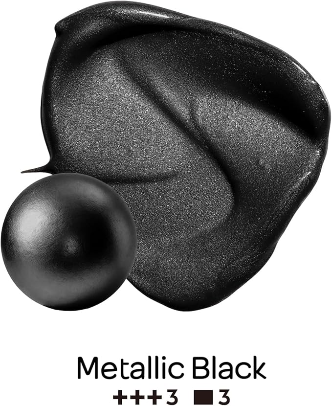 Nicpro Metallic Black Acrylic Paint, 8.45oz/250ml Large Pearlescent Acrylic